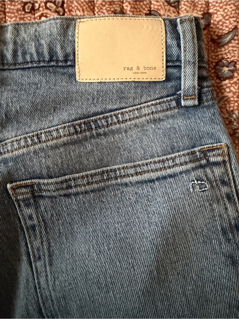 Rag and Bone Andi High Rise Raw Hem Ankle Wide Leg 27